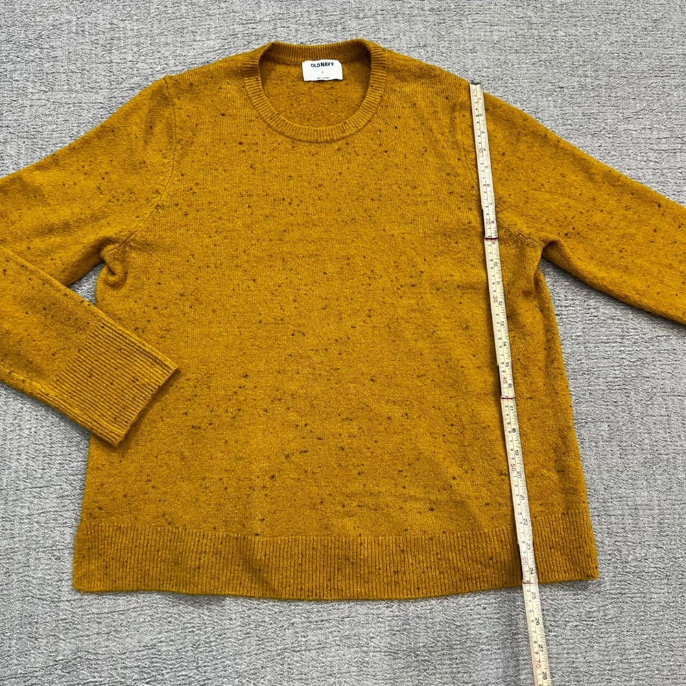 Old Navy Mustard Yellow‎ Crewneck Sweater Cozy Pullover Women XL Speckled Knit - Picture 6 of 9